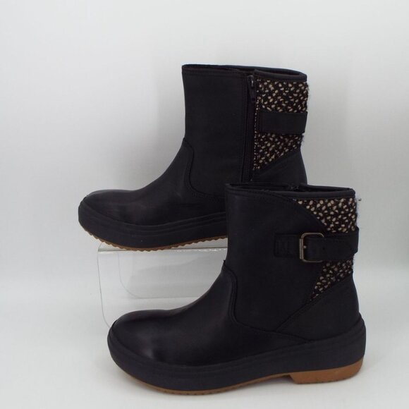 Amazon.com | Merrell Holly 2 Buckle Waterproof Boots for  Merrell Holly 2 Buckle Waterproof Black Leather and Tweed Ankle Boots Size 6.5